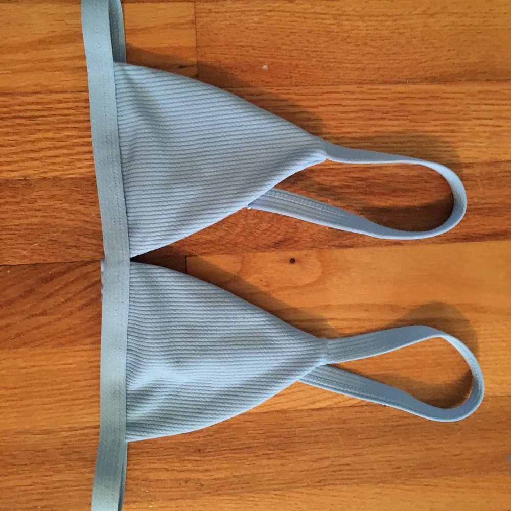 SHEIN Blue Bikini Top (S)